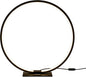 Modern Circle Table Lamp LED Warm Light Nightstand Lamp Black Bedroom Lamp with Dimmable Touch Control for Reading Bedroom and Office, 12W 3000K