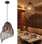 Retro Conch Pendant Lamp Hand Woven Ceiling Lighting Weave Bamboo Rattan E26 Hanging Light Fixture Retro Japanese Wicker Lamp Shade for Bedroom Restaurant Cafe Brown
