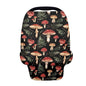 Coldinair Mushroom Car Seat Cover for Babies Girls,Nursing Cover,Soft Stretchy Infant Carseat Canopy,Shopping Cart/High Chair/Stroller Covers