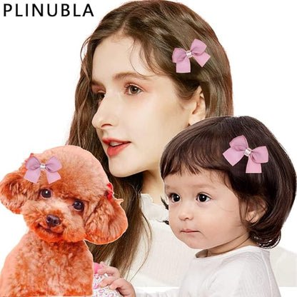 8PCS Baby Girl Dog Gift Wrap Hair Bow Clips Barrettes, Assorted Hair Accessories Alligator Clip for Little Girls Toddler Kids Teens