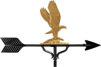 Montague Metal Products 32-Inch Weathervane with Gold Eagle Ornament