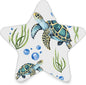 Watercolor Sea Turtles Plug in LED Night Light Lamp with Dusk to Dawn Sensor for Hallway, Kitchen, Bathroom, Bedroom - Star Shaped Decor