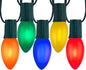 C9 LED Christmas Lights Outdoor, 150 Feet C9 String Lights with 150 Shatterproof Matte Bulbs, Connectable Waterproof Christmas Tree Lights for Holiday Roofline Backyard Garden Decor, Multicolor