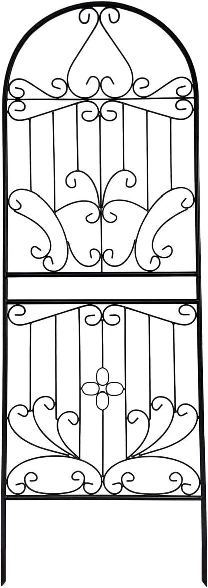 Trellis for Climbing Plants 70.8" H x 24.5" W Metal Iron Outdoor Wall Panel for Vines Flowers Elegant Garden Accent Decorative Structure 1 Pack