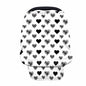 Forchrinse Heart Love Car Seat Canopy for Babies Soft and Stretchy Infant Carseat Canopy Nursing Breastfeeding Cover Shopping Cart/High Chair/Stroller Cover