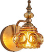 Vintage Wall Sconces with Amber Rose Glass Lampshade Bathroom Sconces Modern Wall Lighting Fixture for Bedside Bedroom Doorway