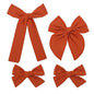 3 Styles Hair Bow Clips for Little Girls Toddler Baby Mom Women Hair Barrettes Accessories 4 Pcs Cotton Linen Bows Clay Court