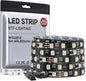 BTF-LIGHTING WS2814 IC RGBW RGB+Cool White (Similar WS2812B),Addressable DC24V 16.4FT 60LED/m 10pixel/m,UL Listed,4 Colors in 1 Dream Color LED Strip IP30 for Home Decor(No Adapter or Controller)