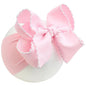 6'' Jumbo Pink Baby Girls Bow Headbands, Handmade Grosgrain Moonstitch Boutique Baby Headwraps, Super Stretchy Soft Nylon Headbands for Newborns, Infants & Toddlers