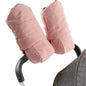 Zsedrut Stroller Gloves Universal Winter Anti-Freeze Stroller Mittens Water Repellent Hand Warmer Muff Fleece Lined,Winter Stroller Accessories (Pink)