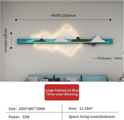 Chinese Style Wall Lamp, Modern Simple Zen Sunrise Atmosphere, Sofa Background Decoration, Painting Ligh, Chaner