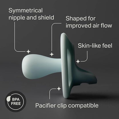 Tommee Tippee Ultra-Light StayPut Pacifier, One-Piece Silicone Design, 18-36m, 4 Pack