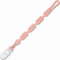 Silicone Pacifier Clip with 4 Teething Textures, One-Piece Patented Design, Dishwasher Safe, Secure Plastic Clip, Fits All Pacifiers, Baby’s Aid (Blush)