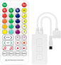 BTF-LIGHTING RGBW LED Strip Music Controller SP614E Bluetooth APP Built-in Mic Group Control for 5 pin + R G B W LED Module Strip Light Triple Control APP /3 Keys Button/IR Remote DC5V/12V/24V