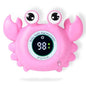 Baby Bath Thermometer Crab Toy - Digital Floating Water Thermometer with LED Display & Color Alerts for Infants, Cute Bath Tub Sensor & Safe Bath Time Essential Toy