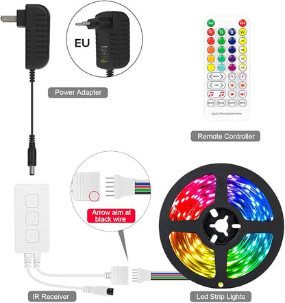 BTF-LIGHTING RGB LED Strip Music Controller SP613E Bluetooth APP Built-in Mic Group Control for 4 pin + R G B LED Module Strip Light Triple Control APP /3 Keys Button/IR Remote DC5V/12V/24V