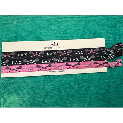 Infinity Collection Lacrosse Headbands for Girls – 3-Pack Non-Slip LAX Headbands with Silicone Grip – Pink and Black Athletic Hairbands for Lacrosse Players and Teams