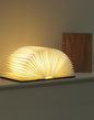 5.7 Inch Wooden Book Lamp - Portable Folding LED Book Light for Reading, Home & Library Decor, Unique Gift for Book Lovers, Magnetic Night Light (Walnut)