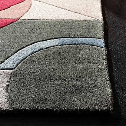 SAFAVIEH Rodeo Drive Collection Runner Rug - 2'6" x 14', Blue & Multi, Handmade Mid-Century Modern Abstract Wool, Ideal for High Traffic Areas in Living Room, Bedroom (RD845B) - color: Blue/Multi, size: 2'6" x 14' (Runner)