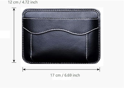 Car Side Pocket Organizer, Auto Seat Pockets PU Leather Pen Phone Holder Tray Pouch Used for Car Door, Window, Console, Seat -Fits to Organize Document, Registration, Notepad, Gadgets, Pen