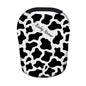Personalized Cow Stripes Baby Car Seat Covers with Name, Custom Nursing Cover Breastfeeding Scarf Soft Breathable Stretchy Coverage, Infant Stroller Cover for Boys Girls