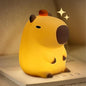 Capybara Cute Night Light for Kids, Rechargeable LED Dimmable Silicone Nightlight for Kids,Funny Light Up Capibara,Squishy Capybara Lamp Xmas Gifts