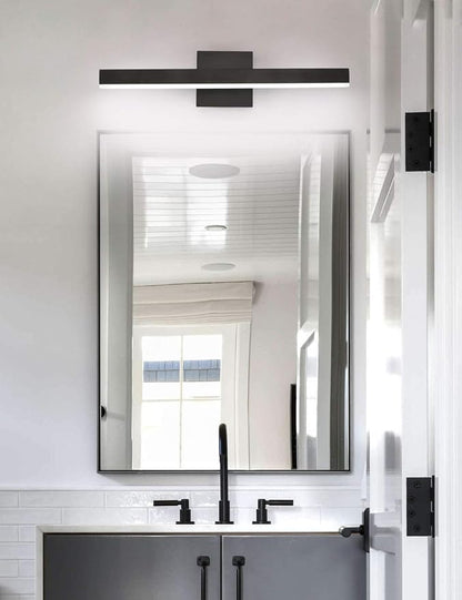 Joossnwell LED Bathroom Vanity Lighting Fixture Morden Bath Light Bar 23.62" Inch Black Wall Sconce 18W 4000K