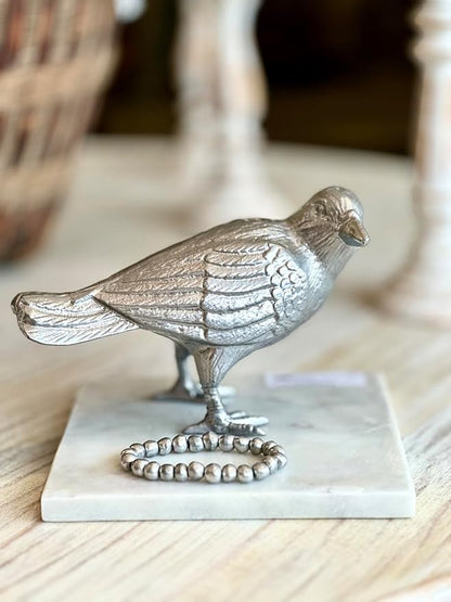 NACH Cast Iron Crow Statue, Head to Side Raven, Large Garden Statues, Crow Garden Sculpture, Bird Figurines Home Decor, Raven Decor, Antique Metal Bird Statue, 4 x 11 x 6.5 inches, JS-90-7115AM