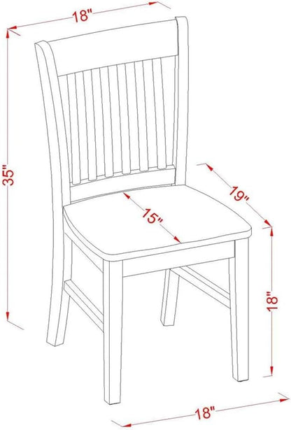 East West Furniture SHNO5-LWH-W 5 Piece Kitchen Table & Chairs Set Includes a Round Dining Room Table with Pedestal and 4 Solid Wood Seat Chairs, 42x42 Inch, Linen White