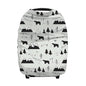 Personalized Black Bears Baby Car Seat Covers with Name, Custom Nursing Cover Breastfeeding for Babies, Carseat Canopy for Boys, Infant Stroller Cover, Breathable Carseats Cover