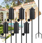 ZSZMFH 6 Pcs Metal Torch for Outside, 16 oz Outdoor Metal Torch Garden Décor,59-Inch Upgraded Citronella Torches with 3-Prong Grounded Stake, Table Top Torches for Party Patio Pathway