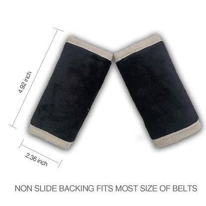 Car Seat Strap Pads Covers for Baby Kids, Seat Belt Covers Cushion for boy Girl, Protect Neck and Shoulder rubbing, Anti-Slip Design, Universal for Stroller/Carrier/Pushchair Black