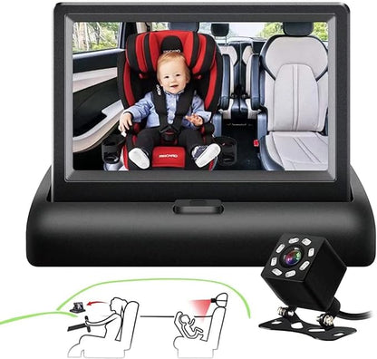 Baby Car Mirror Safety Seat Mirror Camera and Monitor with Infrared Night Vision Best Baby Monitor for Car Seat
