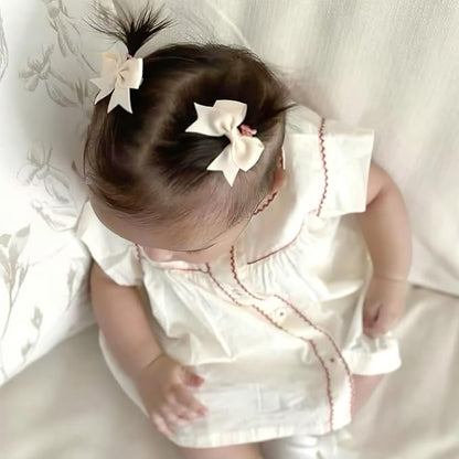 22 Pack Mini Hair Bow Clips for Baby Girls Grosgrain Ribbon Bows Tiny Hair Clips Fine Hair for Girls Infants Toddlers