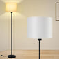 Floor Lamps for Bedroom, Small Standing Lamp with Bulb(12W, 2700K), White Lampshade, Foot Switch, Simple 59" Tall Pole Lamps for Kids Room/Girls Room/Boys Gift/Living Room/Classroom, Boho Reading Lamp