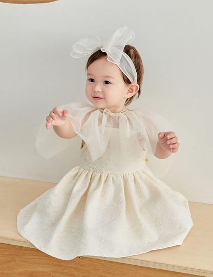 Lace Big Bow Baby Girls Headband Floral Hair Band Toddlers Newborn Infants Christening Baptism Party Hair Accessories for 0-36 Months Elastics Hairband (Style 7)