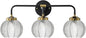 Bathroom Vanity Light Clear Glass Globe Wall Light Fixture Ribbed Glass Shade Mid Century Wall Sconce Lights Fixtures Over Mirror Modern Art Deco Sconces Farmhouse Bathroom Lighting