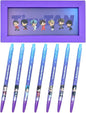 TinyTAN BTS Merchandise Official Licensed Kpop Merch Character Ballpoint Pen Black, 0.5mm, (1 Pack of 7 Pens) (MIC Drop Ver.)