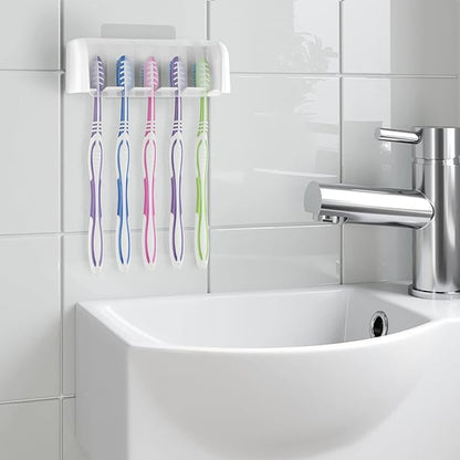 5 Slots Wall Mount Toothbrush Holder