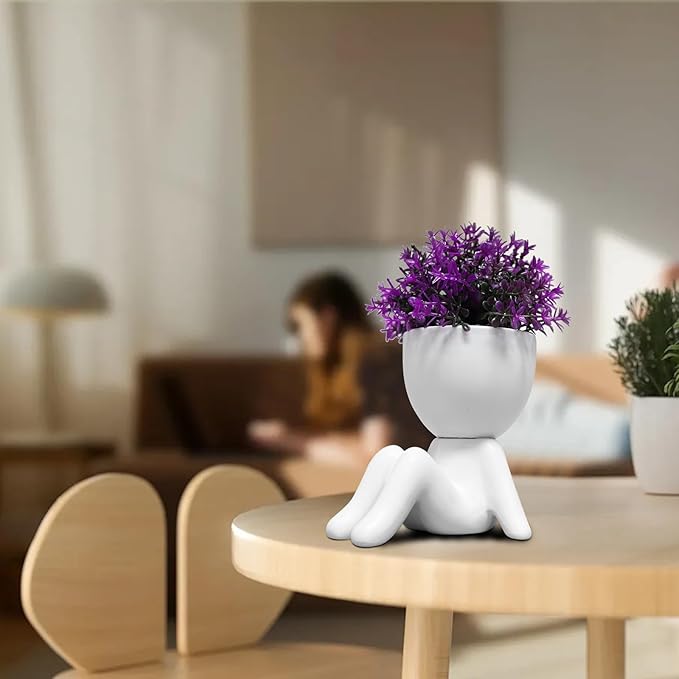 Zerzsy Mini Succulent Plant - Plants Gift - Cute Desktop Decoration Desk Decorations for Women Office - Potted Small Fake Plants for Indoor Decoration-Set of 1