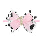 YanJie 4'' Baby Girl Birthday Hair Bow for 1 Year Old Newborns Glitter Cow Print Infant Headbands Sprinkle First Birthday Hair Accessories Pink Bows
