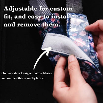 Baby Car Seat Belt Covers, Floral Stroller Seat Strap Covers, Car Seat Straps Shoulder Pads for Girls Boys, Minky Seat Belt Protectors for Car Seats/Pushchair, for Kids Newborn Infants Toddlers