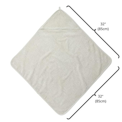 Hooded Baby Towel - 100% Organic Cotton Baby Bath Towels – Baby Towels, Baby Bath Towels for Baby Boy, 32" x 32" Super-Soft and Absorbent Baby Towels for Newborn (Pearl Grey)