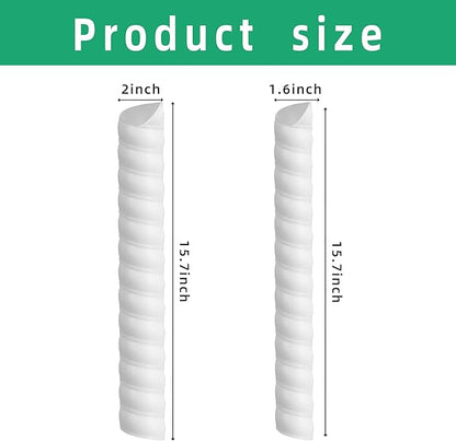 Watayo 8 Pcs Tree Trunk Protector- 2 Size Tree Wraps to Protect Bark- Plastic Spiral Tree Guard- Tree Bark Protector Tube Wraps to Protect Saplings Plants from Deer Rabbit Cats Rodents Mowers