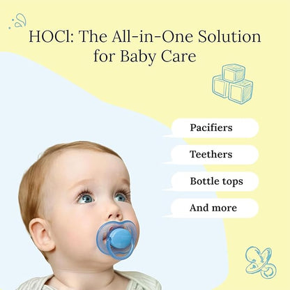 Littley Pacifier & Teether Cleaner | Alcohol‑Free HOCl Spray for Baby Pacifiers, Teethers, Bottles & High‑Touch Toys | Fragrance‑Free | Portable Travel Size |  8 oz
