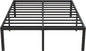 18 Inch California King Bed Frames No Box Spring Need, Platform Cal King Bed Frame with High Storage, Eassy Assembly 3,500 Lbs Heavy Duty Bedframes, Black