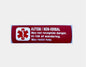 Carseat Harness Autism Non-Verbal 6 inch Medical Alert Emergency Strap Cover (Red)
