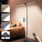 24W/2400LM Dual Head LED Floor Lamp for Living Room, Reading Standing Task Lamp for Office, Adjustable Panels with Remote, No Glare Puzzle Light for Tattoo, Piano, Sewing, Lash, Craft