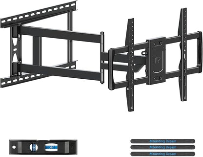 Mounting Dream Long Arm TV Wall Mount for 37-75 Inch TV, Corner TV Wall Mount with 32” Long Extension, Full Motion TV Mount Swivel & Tilt, Fits Max VESA 600x400mm,100 lbs, 16”,18”,24” Studs MD2285-LA