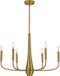 ACNKTZ Gold Chandelier Light Fixture, 6-Light Modern Farmhouse Kitchen Chandeliers Over Table Hanging, Industrial Metal Chandeliers for Dining Room Entryway Bedroom Living Room Foyer Hallway